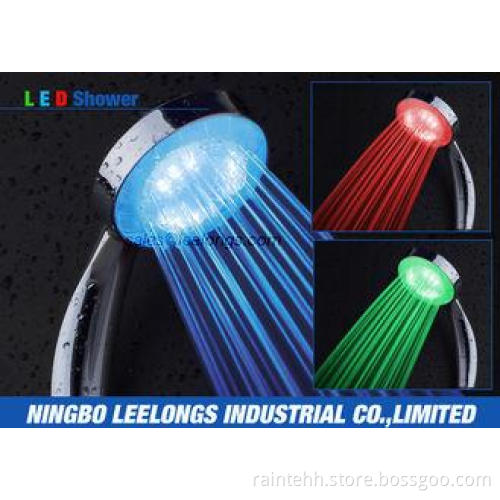Adjustable LED Rain Shower Head temperature controlled For